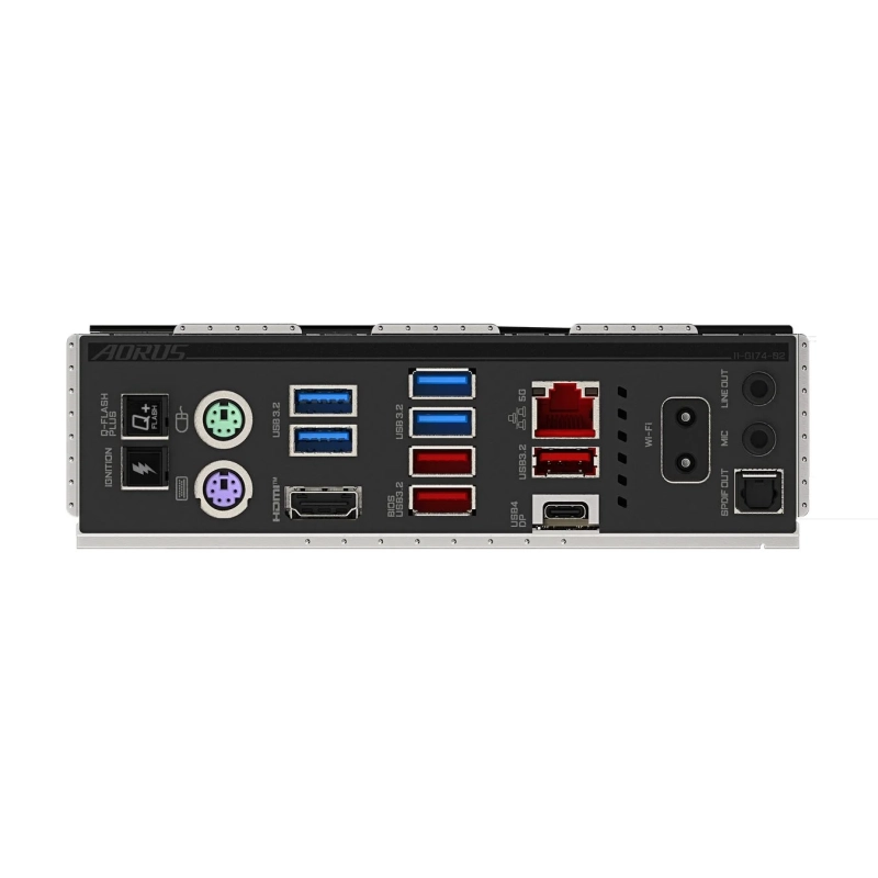 GIGABYTE X870 AORUS INFINITY I/Oパネル