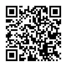 白地に黒いブロックで構成されたQRコードです。このコードには「Hello」というテキスト情報がエンコードされています。