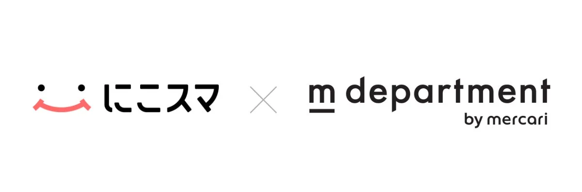 にこスマとm departmentのコラボロゴ