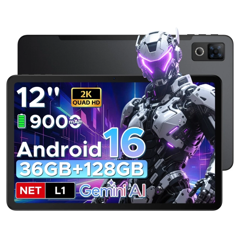12インチ、2K QUAD HDディスプレイ、Android 16