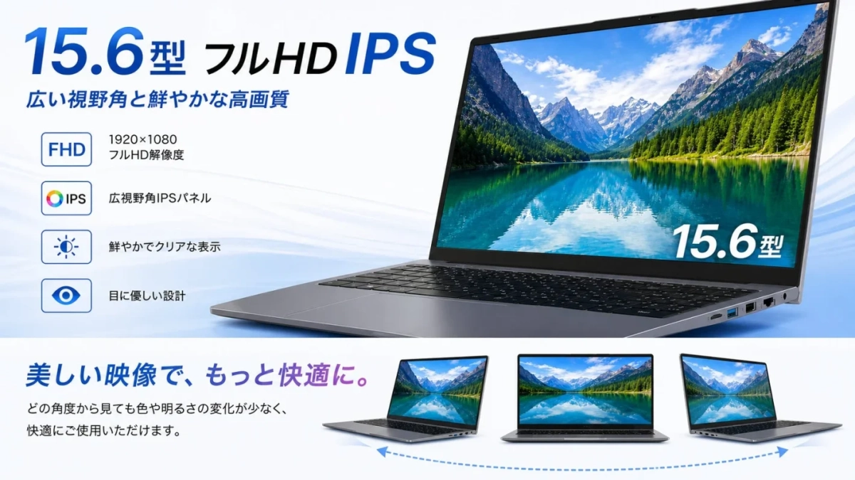 15.6型 フルHD IPS