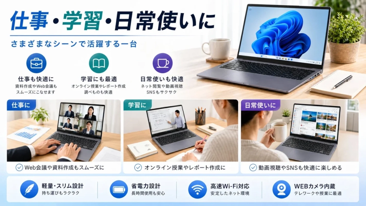 仕事・学習・日常使いに
