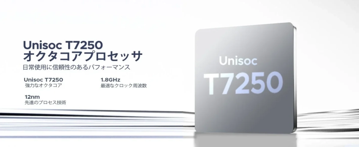 Unisoc T7250 オクタコアプロセッサ