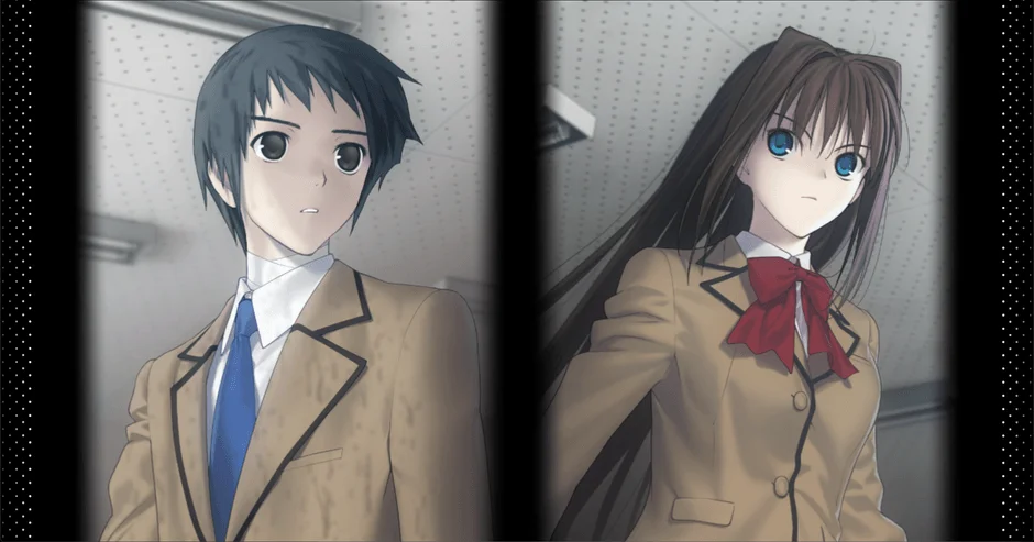制服姿の男女キャラクター