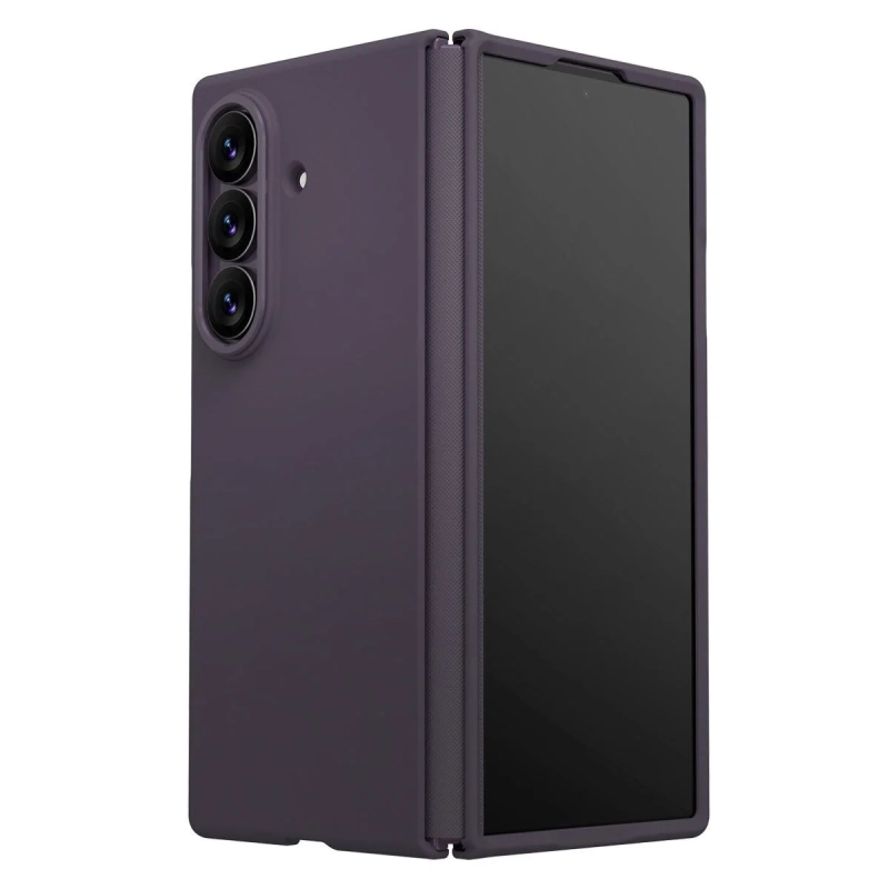 紫色の折りたたみスマホ