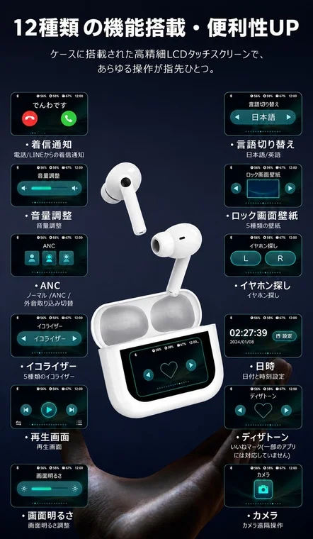 12種類の機能搭載・便利性UP