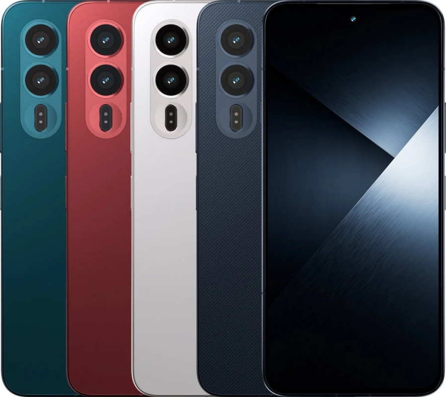4色のスマートフォンが並べられた画像