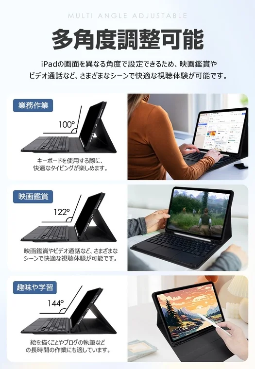 多角度調整可能