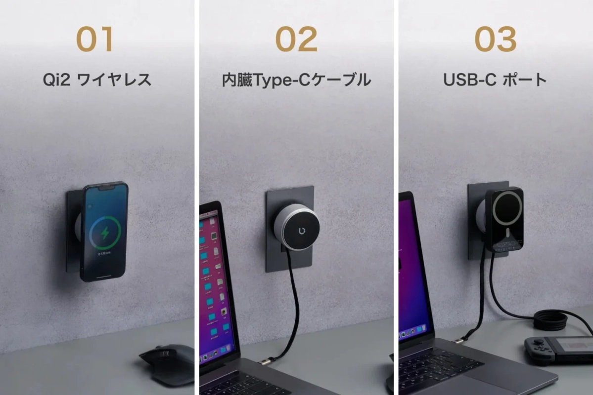 3つの充電方法