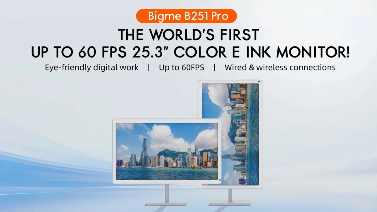 B251 ProカラーEインクモニターの60FPSをアピールする画像