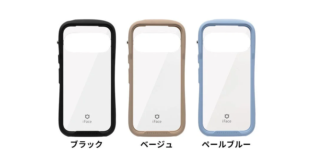 iFace Reflection強化ガラスクリアケースの3色