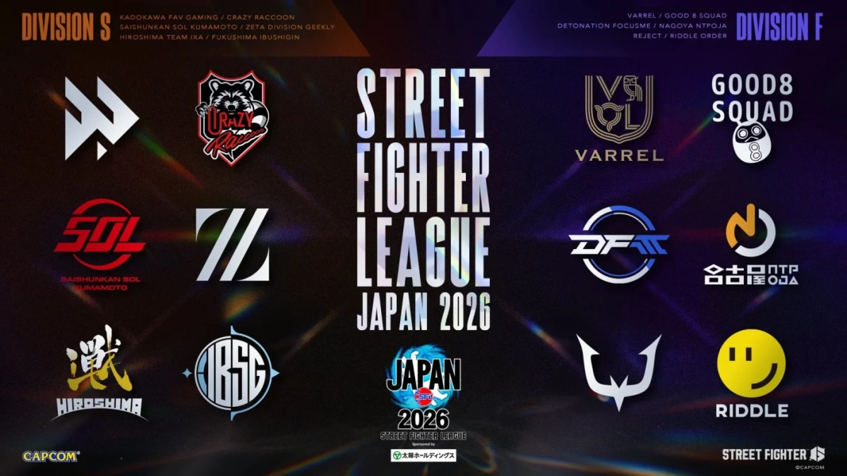 ストリートファイターリーグ JAPAN 2026 参加チーム