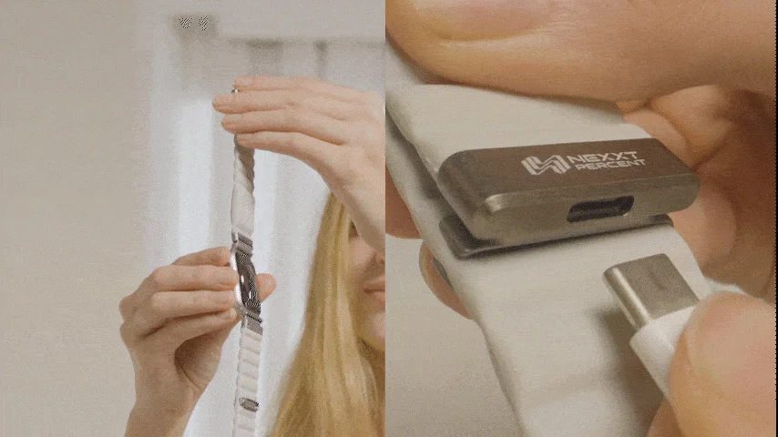 USB-Cケーブルで充電する様子