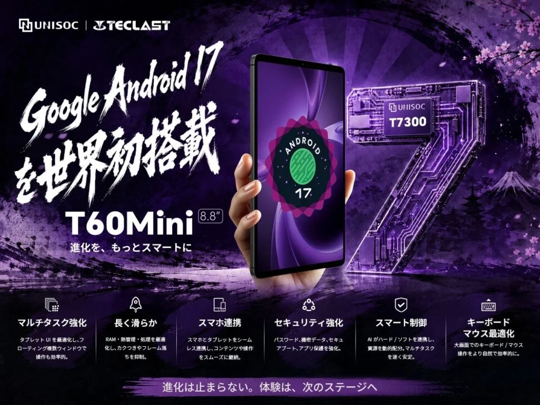 Android 17とT60Miniの全体像