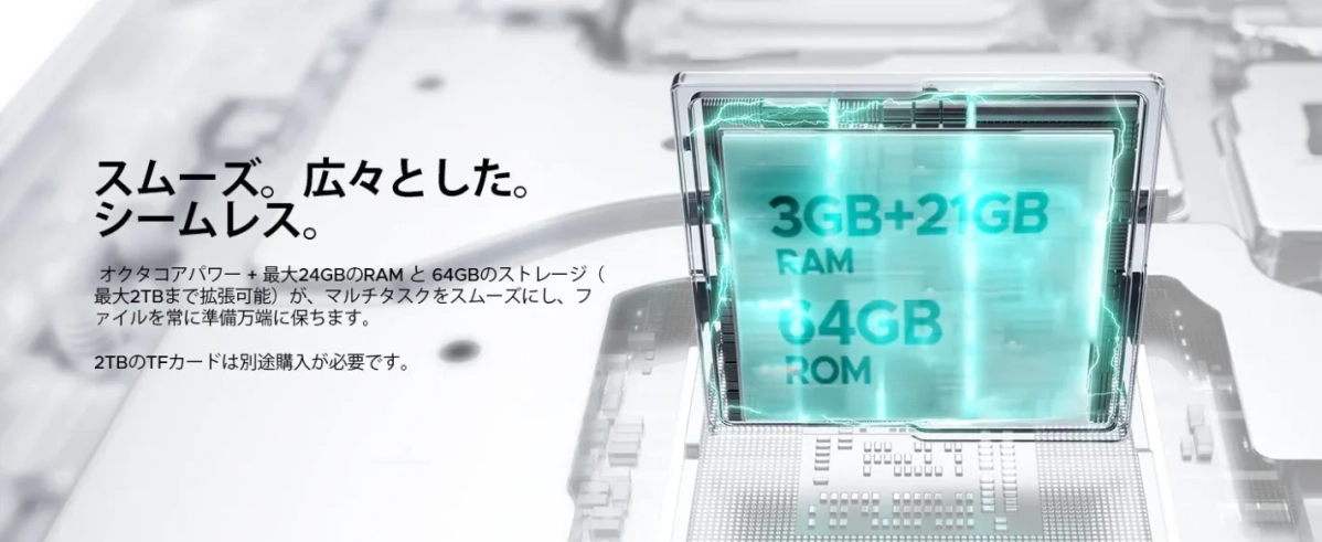 スムーズ。広々とした。シームレス。