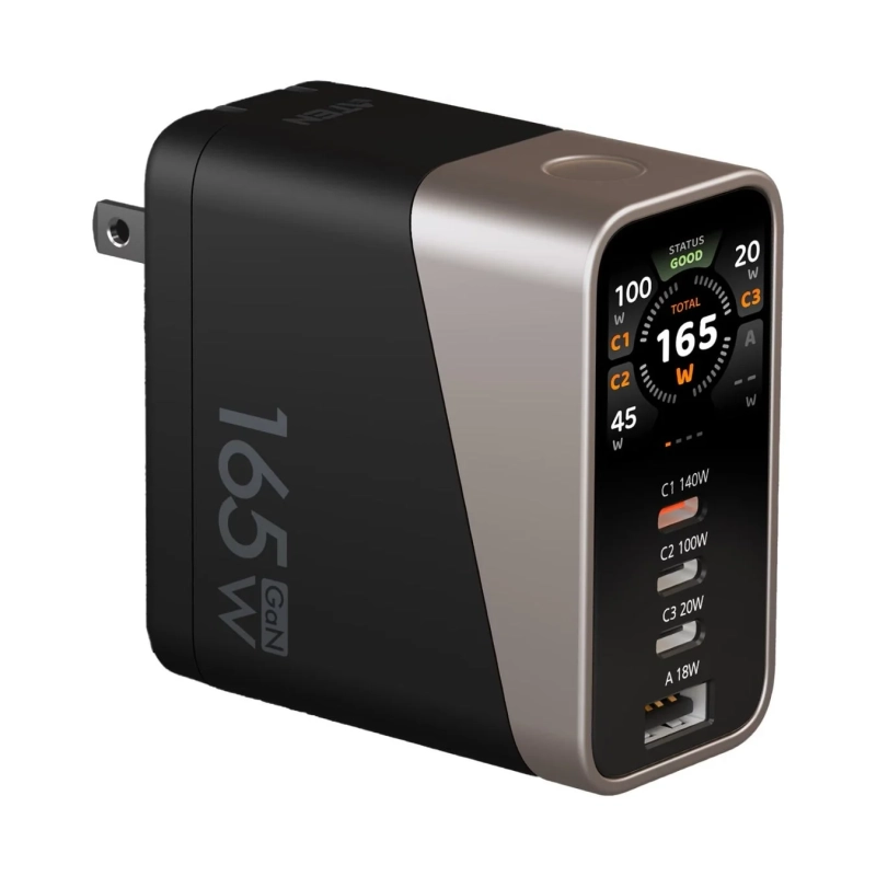 165W GaN STATUS GOOD 100 W C1 20 W C3 TOTAL 165 W C2 45 W A C1 140W C2 100W C3 20W A 18W