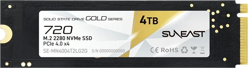 SUNEAST GOLD SERIES 720の4TB M.2 2280 NVMe SSD