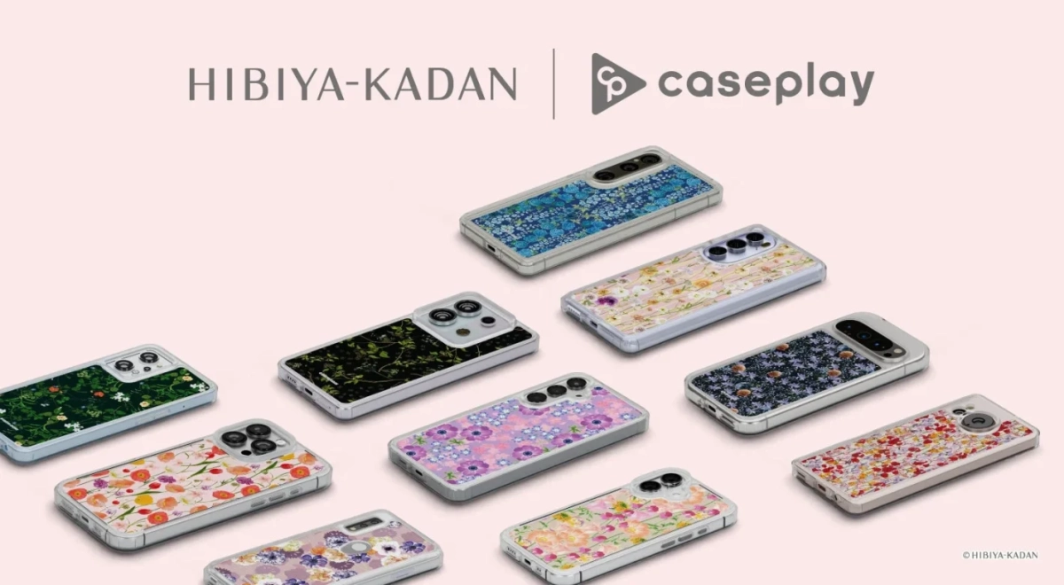 日比谷花壇とcaseplayのコラボレーションによる、花柄デザインのスマートフォンケース
