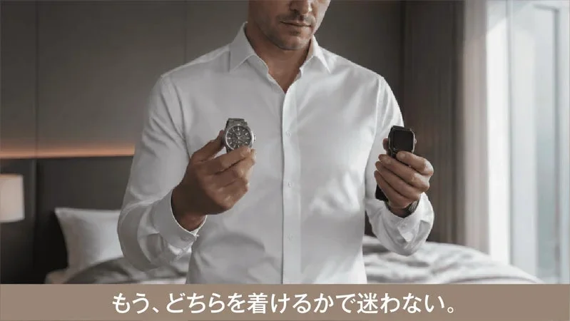 どちらを付けるか迷わない
