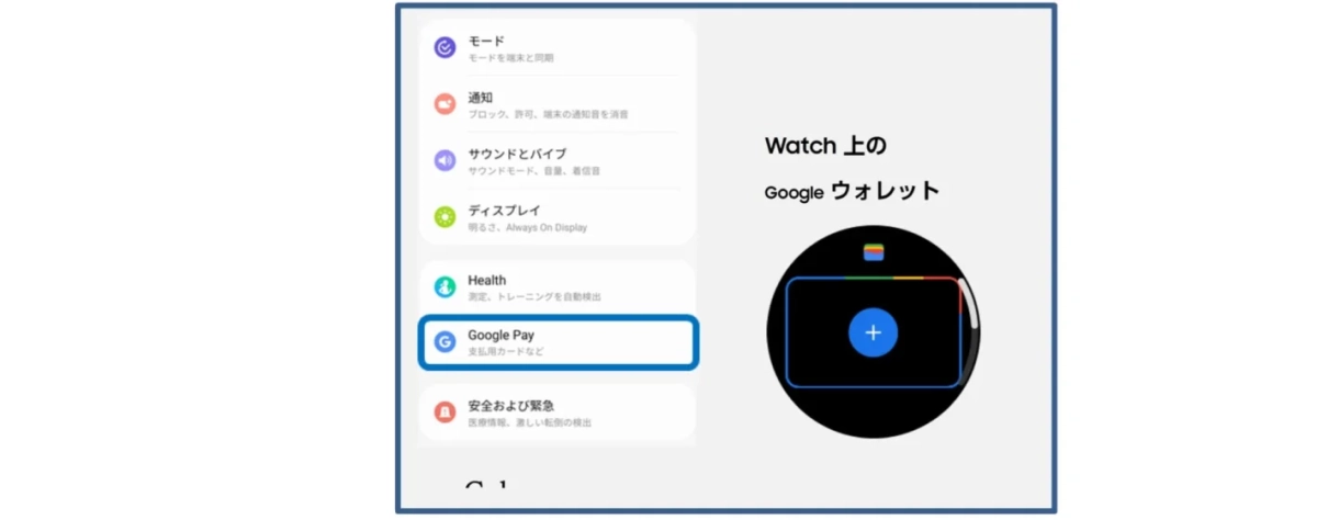 Google Pay設定画面
