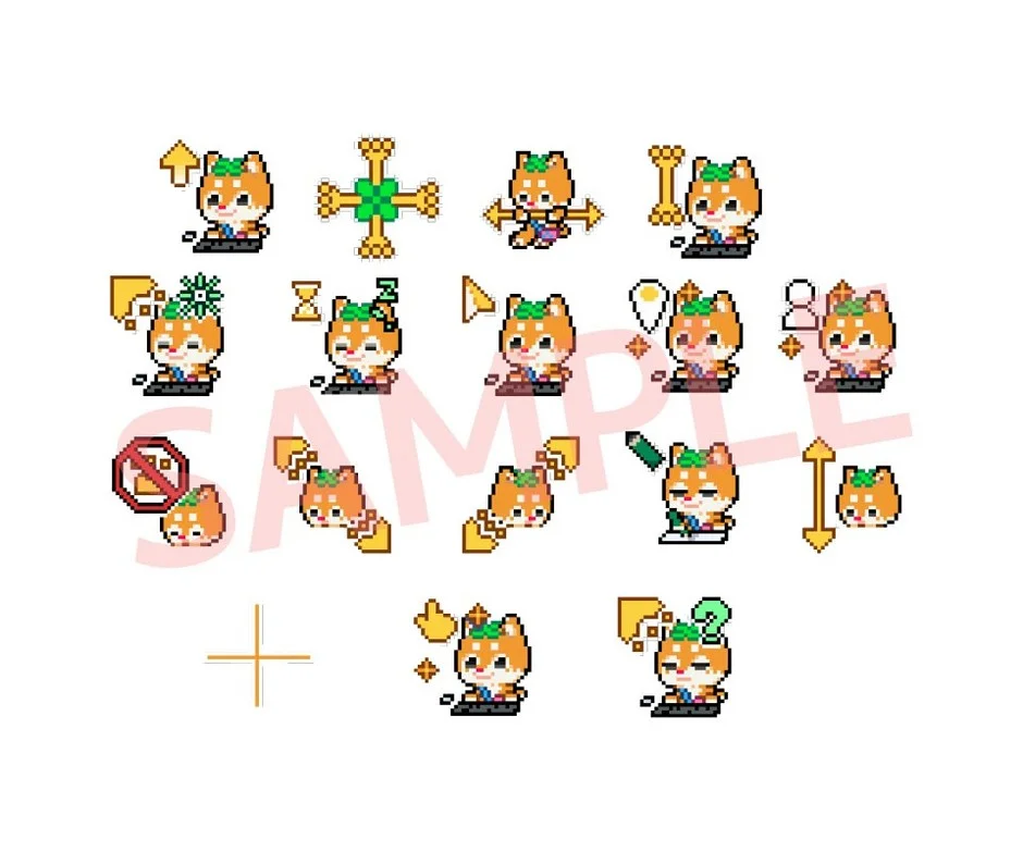 ピクセルアート 柴犬 キャラクター