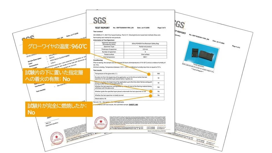 SGS試験結果