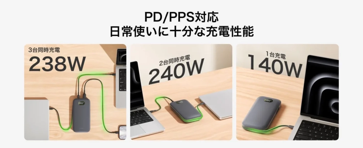 PD/PPS対応 日常使いに十分な充電性能