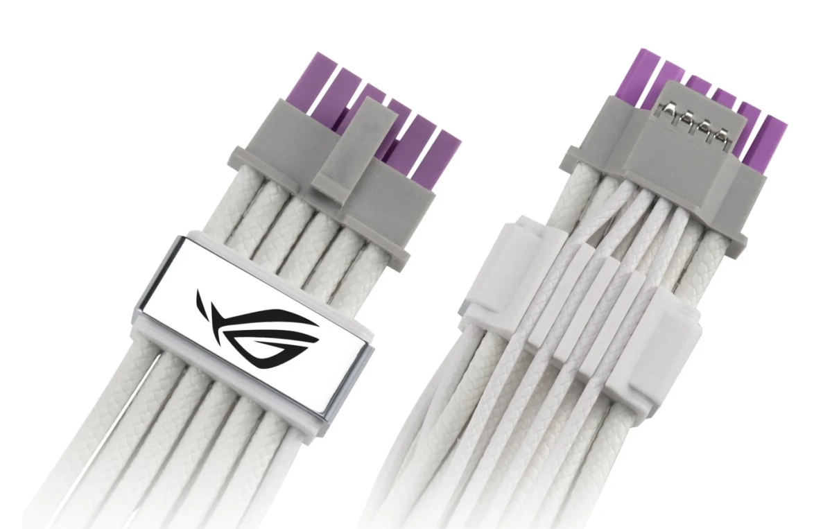 ROG Equalizerの白いケーブルとコネクタ