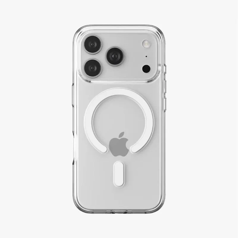 iPhoneに装着されたクリアケース